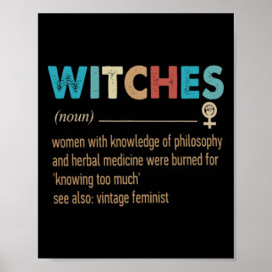 Feministische heksen definiëren vrouwen met kennis poster