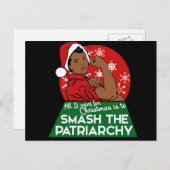 Feministische kerst feestdagenkaart (Voorkant / Achterkant)