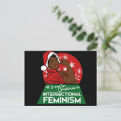 Feministische kerst feestdagenkaart (Staand voorkant)