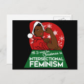 Feministische kerst feestdagenkaart (Voorkant / Achterkant)