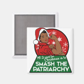 Feministische kerst magneet (Voorkant / Achterkant)