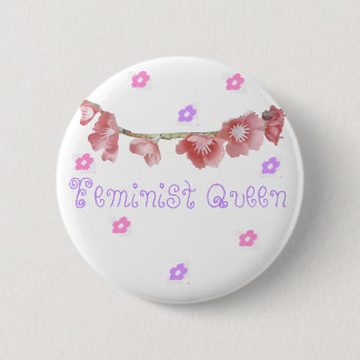 feministische koningin ( ◕ ‿ ◕ ✿ ) ronde button 5,7 cm