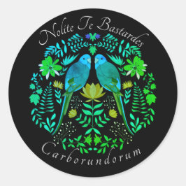 Feministische kunst Nolite Te Bastardes Carborundo Ronde Sticker