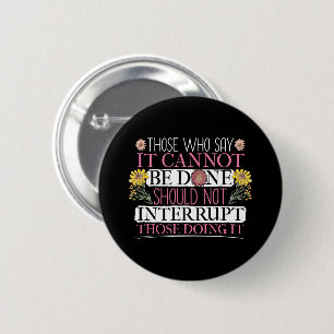 Feministische leider machtigde vrouwen ronde button 5,7 cm