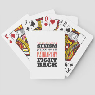 Feministische Lettering Pokerkaarten