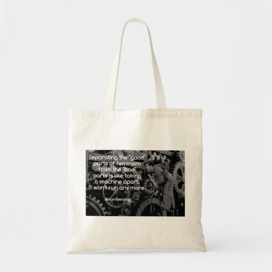 Feministische machine tote bag (Voorkant)