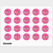 Feministische mama ronde sticker (Vel)