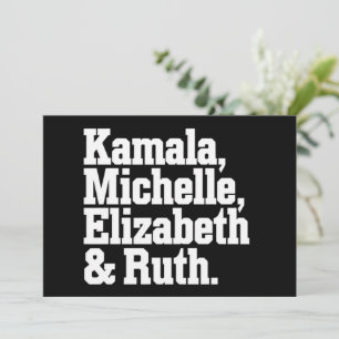 Feministische politieke kamala Michelle Elizabeth Kaart