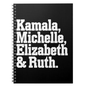 Feministische politieke kamala Michelle Elizabeth Notitieboek