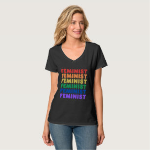 feministische regenboog trots T-shirt