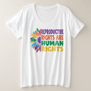 Feministische reproductieve rechten zijn mensenrec grote maat t-shirt