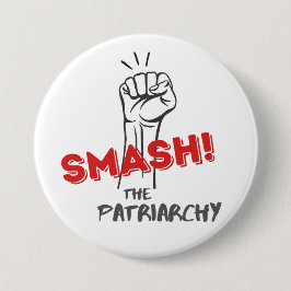 feministische Smash, de knop Patriarchaat Ronde Button 7,6 Cm