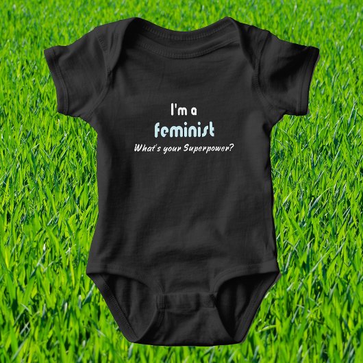 Feministische supermacht slogan romper