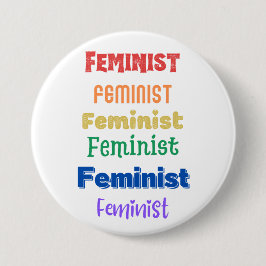feministische trots-knop ronde button 7,6 cm