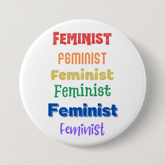 feministische trots-knop ronde button 7,6 cm
