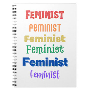 feministische trots-leuk lettertype-tijdschrift notitieboek