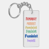 feministische trots sleutelhanger (Voorkant Links)