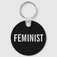 Feministische, vetgedrukte witte tekst op zwarte s