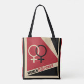 Feministische vrouwen zijn zwart met macht draagtas (Achterkant)