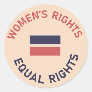 Feministische vrouwenrechten Gelijke rechten Zelfk Ronde Sticker