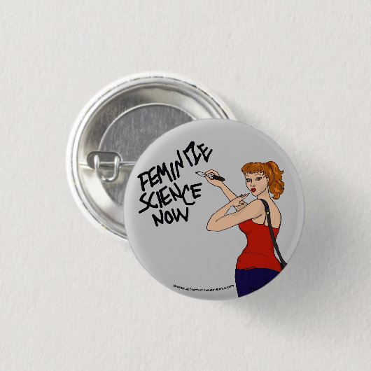 Feminize Science Button (Voorkant /achterkant)