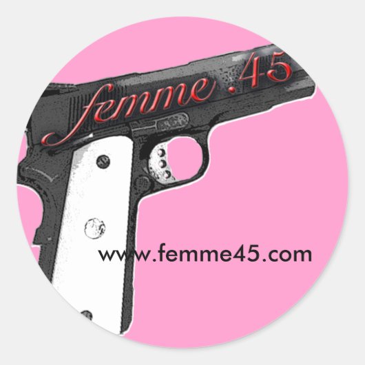 Femme .45 Promo Sticker Roze (Voorkant)