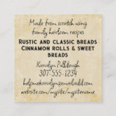 Femme à cheveux noirs cuisinier farine carte de vi (Dos)