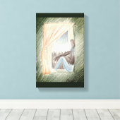 "Femme À La Fenêtre" Art Sur Toile (Insitu (Plancher de Bois))