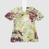 Femme à marguerite - Mucha panneau textile repro (dos)