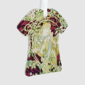 Femme à marguerite - Mucha panneau textile repro (devant)