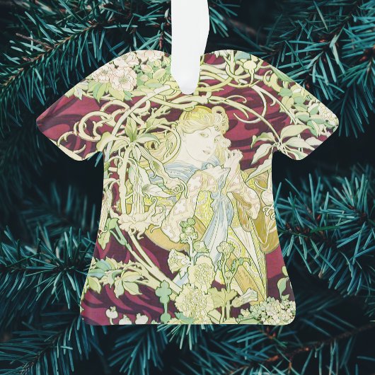 Femme à marguerite - Mucha panneau textile repro