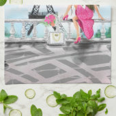 Femme À Paris Serviette De Cuisine Tour Eiffel (Plié)