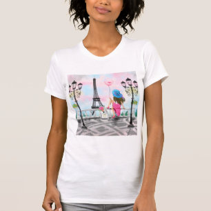Femme À Paris T-shirt Tour Eiffel