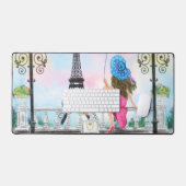 Femme à Paris Tour Eiffel (Clavier et souris)