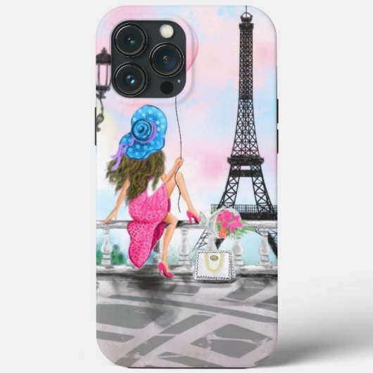 Femme À Paris Tour Eiffel coque iphone (Verso)