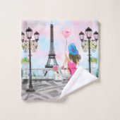 Femme à Paris Tour Eiffel Ensemble de serviettes d (Gant de toilette)