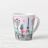 Femme À Paris Tour Eiffel Latte Mug (Angle droit)