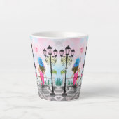 Femme À Paris Tour Eiffel Latte Mug (Devant)
