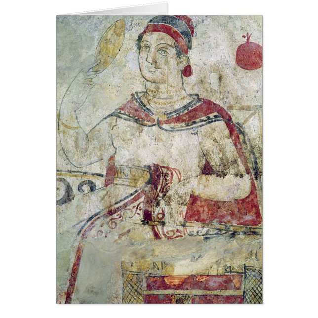 Femme à sa toilette, détail d'un funéraire (Devant)