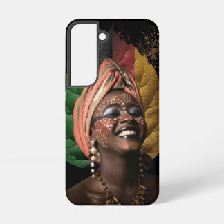 Femme africaine artistique samsung galaxy hoesje