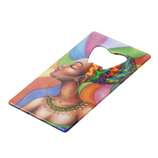 Femme africaine avec cire tissu traditionnel (Devant Angle)