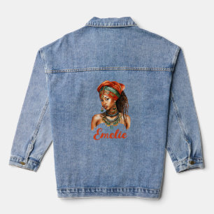 Femme africaine colorée personnalisées Denim femme