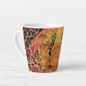 Femme africaine et Giraffe Latte Mug (Angle gauche)