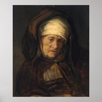Femme âgée - Poster de Rembrandt Fine Art