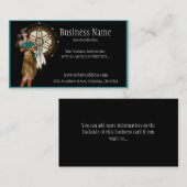 Femme amérindienne avec Cartes de visite décoratif (Devant / Derrière)