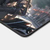 Femme Anime à vélo centre-ville (Coin)