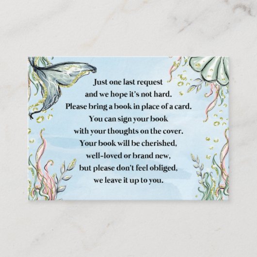 FEMME Apportez un livre pour bébé carte d'insertio (Devant)