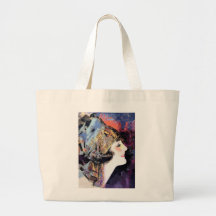 Femme Art Déco en Écarf Grand Sac fourre-tout