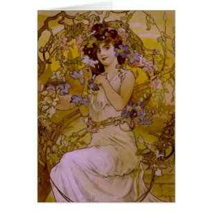 Femme Art nouveau avec Clematis
