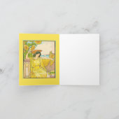 Femme Art Nouveau avec des tournesols (Intérieur)